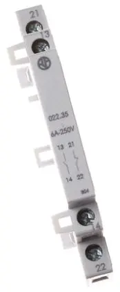 Produktfoto 1 von Finder 22 Hilfskontakt 2-polig DIN-Hutschiene, 2 Schließer mit Schraube Anschluss 6 A, 230V ac