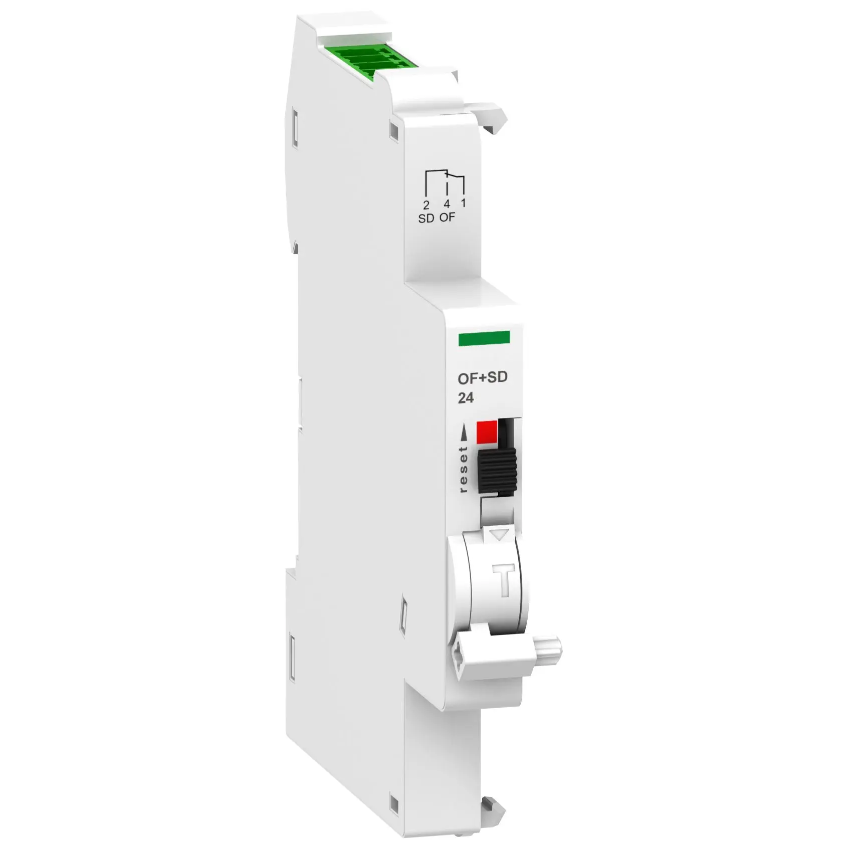 Produktfoto 1 von Schneider Electric Ti24 Hilfskontakt 2-polig DIN-Hutschiene, 1 Schließer/1 Öffner mit Zugfederklemme Anschluss 6 A, 24V