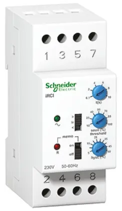 Produktfoto 1 von Schneider Electric Acti 9 iRC Überwachungsrelais 10 → 100 V ac/dc, 50 → 500V ac/dc, 1-poliger Wechsler