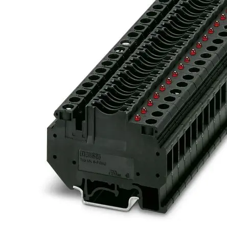 Phoenix Contact UK 6-FSI/C-LED24 Modularer Sicherungs-Anschlussklemmenblock 1 Schwarz, 0.2mm², 6 mm², 800V