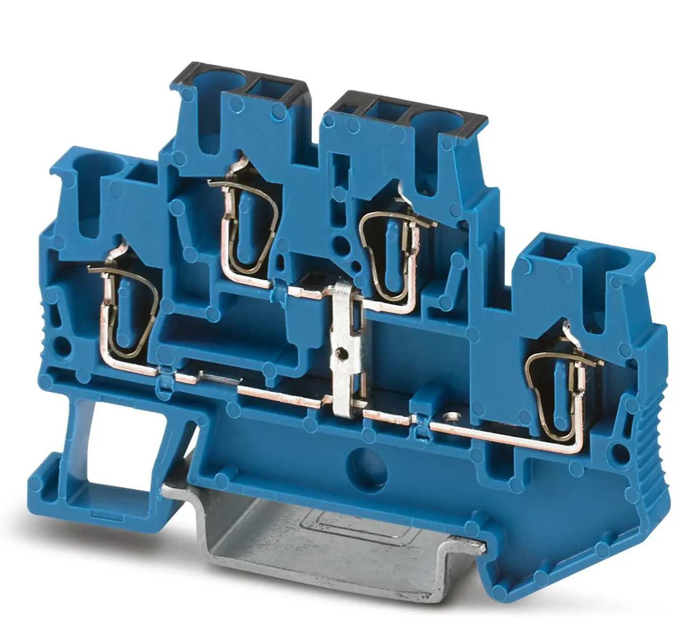 Produktfoto 1 von Phoenix Contact STTB 2.5-PV BU Anschlussklemmenblock DIN-Schiene 2 Blau, 0.08mm², 4 mm², 500V ZUGFEDER KEMA, IECEx KEM