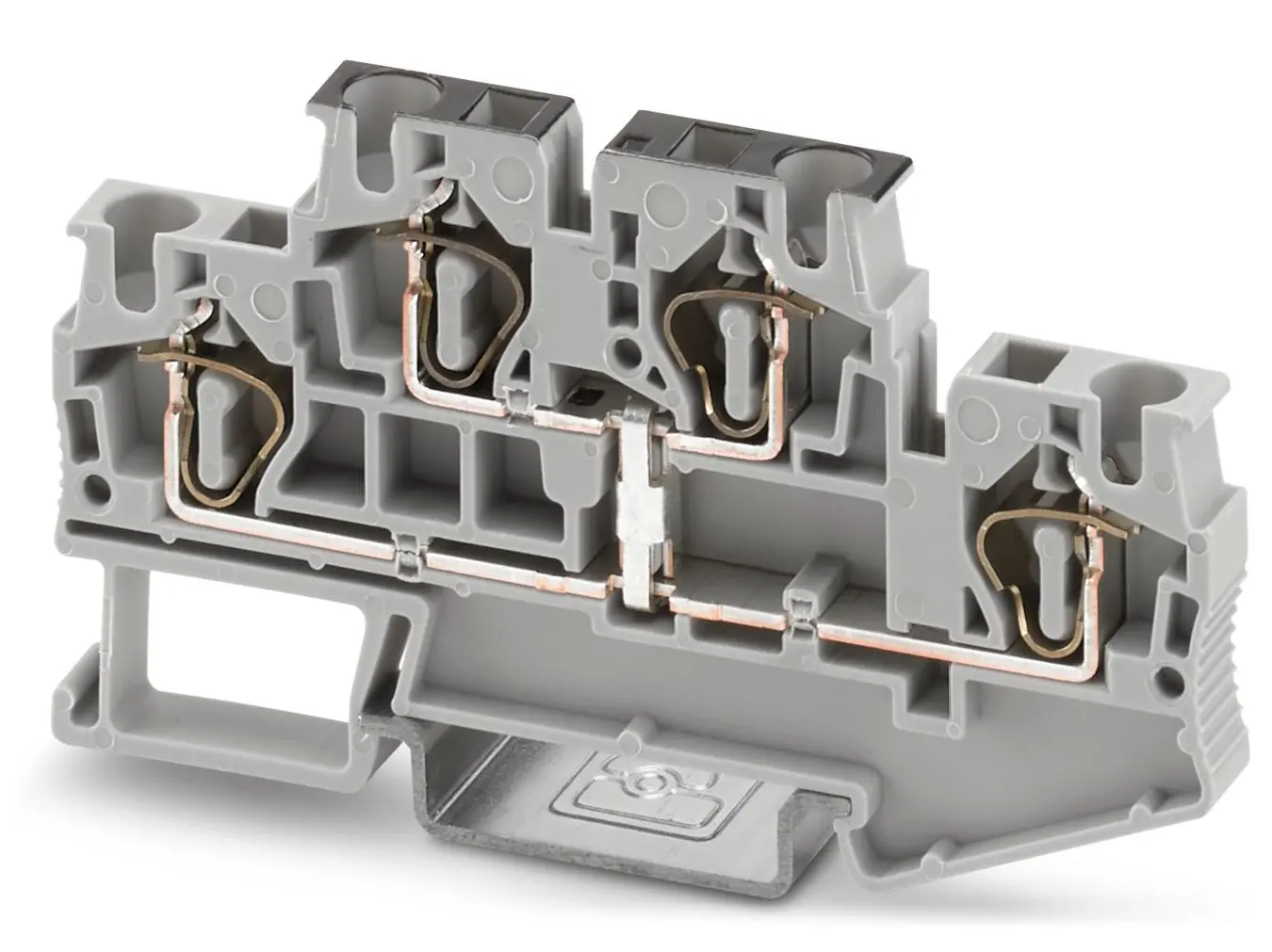 Produktfoto 1 von Phoenix Contact STTB 4-PV Reihenklemmenblock Zweifach Grau, 500 V / 30A, Federklemme