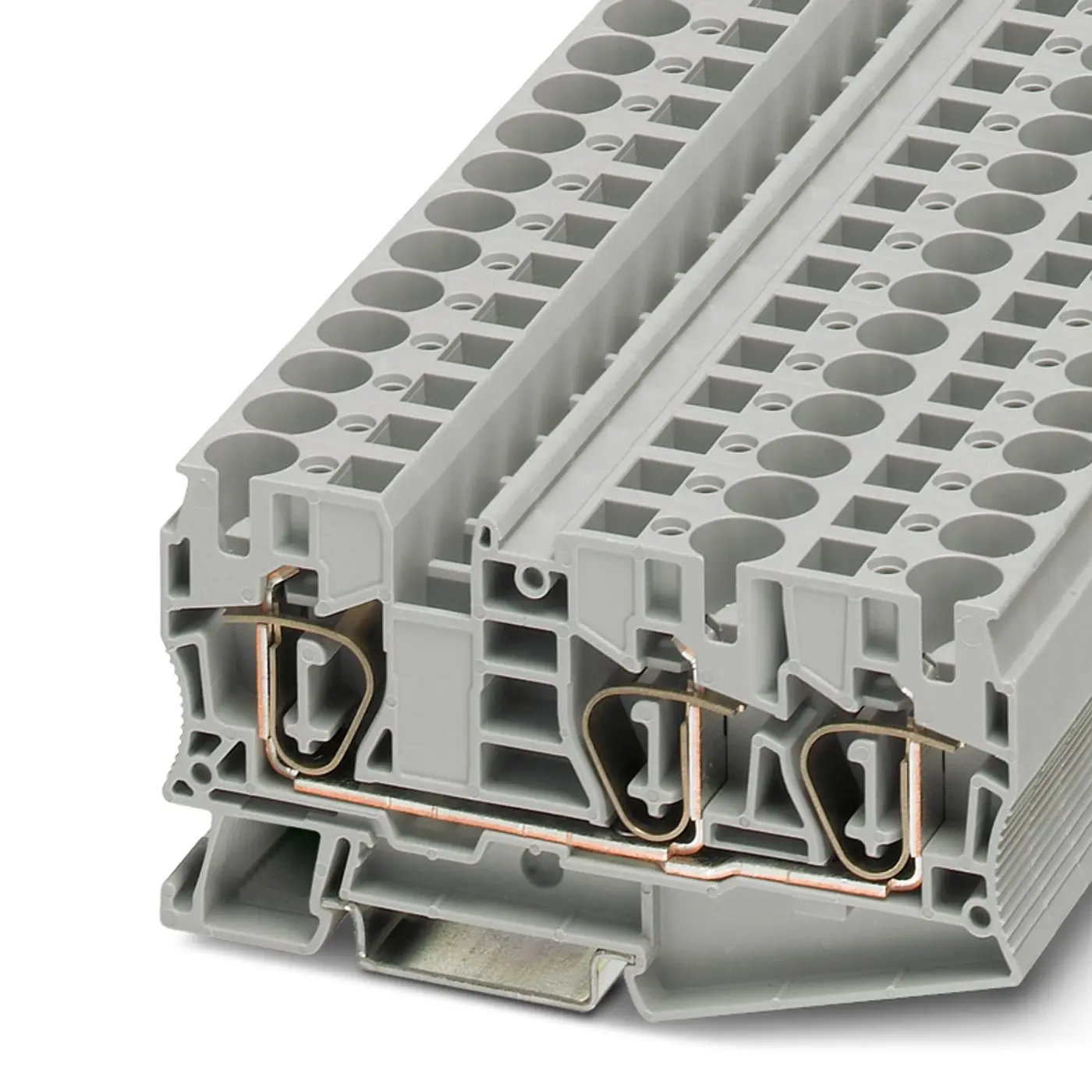 Produktfoto 1 von Phoenix Contact ST 10-TWIN Anschlussklemmenblock DIN-Schiene 1 Grau, 0.2 to 16 mm², 1 kV Klemme