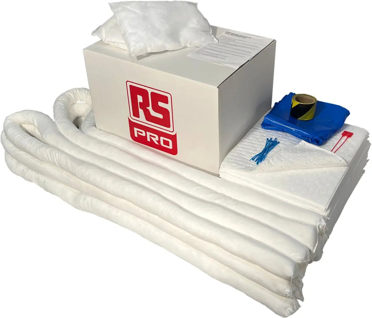 Produktfoto 1 von RS PRO Bindemittel-Kit, Aufnahme bis 120 L, Einsatz in Öl