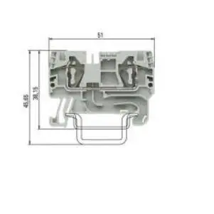 Produktfoto 1 von Wieland WKFN Anschlussklemmenblock für Durchkontaktierung 1 Grau, 0.13mm², 4 mm², 800V Klemme ATEX