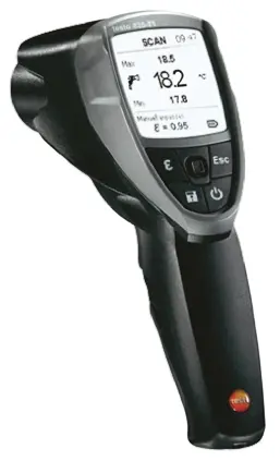 Produktfoto 1 von Testo 835-T1 Infrarot Thermometer, -30 °C 50:1, bis 600 °C, ±1.5 °C, ±1 °C, ±2.5 °C, Celsius