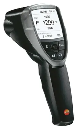 Produktfoto 1 von Testo 835-T2 Infrarot Thermometer, -10 °C 50:1, bis 1000 °C, ±1 %, ±2.0 °C, Celsius