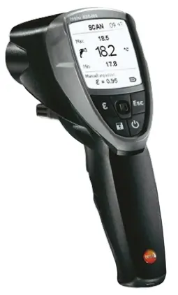 Produktfoto 1 von Testo 835-H1 Infrarot Thermometer, -30 °C 50:1, bis 600 °C, ±1.5 °C, ±1 °C, ±2.5 °C, Celsius