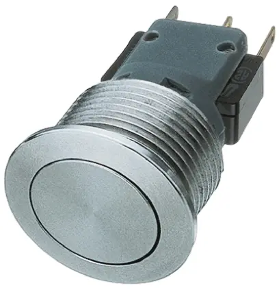 Produktfoto 1 von Schurter MSM 30 Druckschalter Tastend Panel Ø 30.1 mm, 1-poliger Umschalter / 3 A 30 V dc 250 V ac, IP40