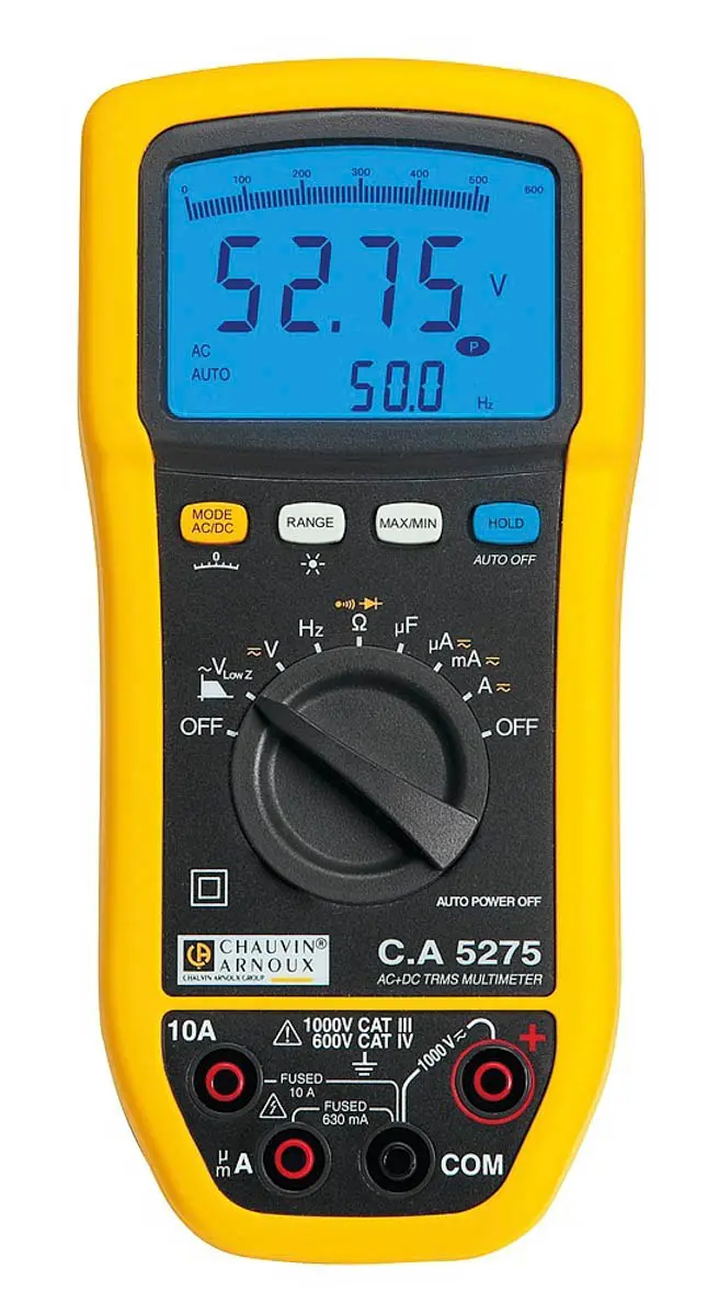 Produktfoto 1 von Chauvin Arnoux CA 5275 Tragbar Digital Multimeter Echteffektivwert, CAT IV, CAT III