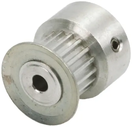 Produktfoto 1 von RS PRO Aluminium Zahnriemenscheibe 6.4 mm, 16 Zähne / Teilung 2 mm, Bohrung 3 mm