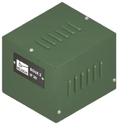Produktfoto 1 von Block BGUK 2 Netzteilgehäuse, Stahl, Blau 170 mm, 130 mm, 140 mm, Pulverbeschichtet, IP20