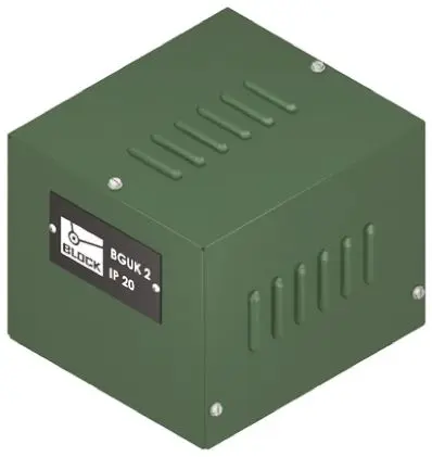 Produktfoto 1 von Block BGUK Netzteilgehäuse, Stahl, Blau 170 mm, 130 mm, 140 mm, Pulverbeschichtet, IP20