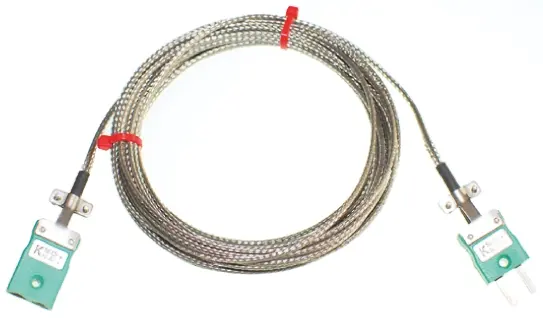Produktfoto 1 von RS PRO Ungeschirmt 7/0,2mm Glasfaser-isoliert Thermoelement-Verlängerungskabel für Thermoelement Typ K, L. 5m, max.