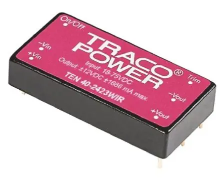 TRACOPOWER TEN 40WIR DC/DC Konverter, 5V dc OUT 8000 mA Leiterplattenmontage 36V dc 1.6 kV dc 40 W -40 °C 85 °C