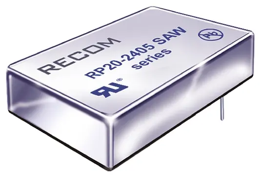 Recom RP20-AW DC/DC-Wandler 20W 24 V dc IN, 12V dc OUT / 1.67A Durchsteckmontage 1.6kV dc isoliert
