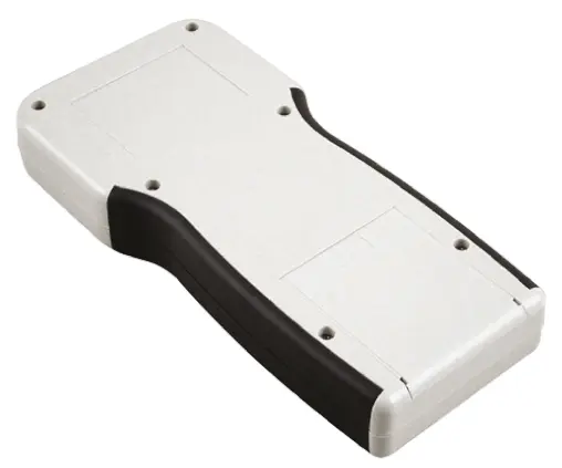 Produktfoto 1 von Hammond Serie 1553 Tragbares Gehäuse, Schwer entflammbares ABS, 100 mm Eingebautes Batteriefach, 210 mm, H. 32 mm, Grau,