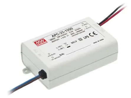 Produktfoto 1 von MEAN WELL LED-Treiber, 24.5 W 264 V ac, 90 V ac, 127V dc, 370 V dc LED-Treiber 350mA, Ausgang 25V, 70 V