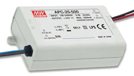 Produktfoto 1 von MEAN WELL LED-Treiber, 25.2 W 127 → 370 V dc, 90 → 264 V ac LED-Treiber 500 mA, Ausgang 15/50 V