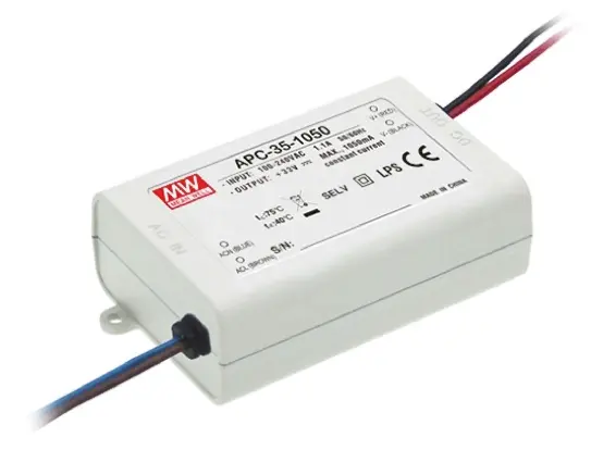 Produktfoto 1 von MEAN WELL LED-Treiber, 35 W 264 V ac, 90 V ac, 127V dc, 370 V dc LED-Treiber 350mA, Ausgang 100V, 28 V
