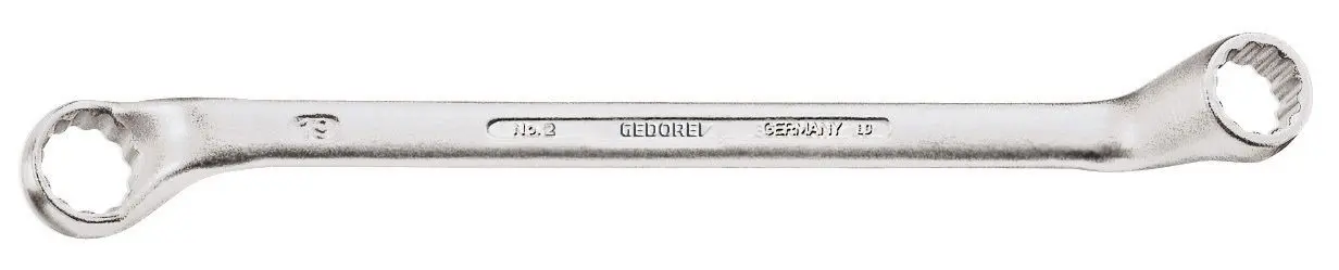 Produktfoto 1 von Gedore Abgewinkelter Ringschlüssel 27 to 30 mm² Vanadium Stahl Schließer (NO), Länge 345 mm