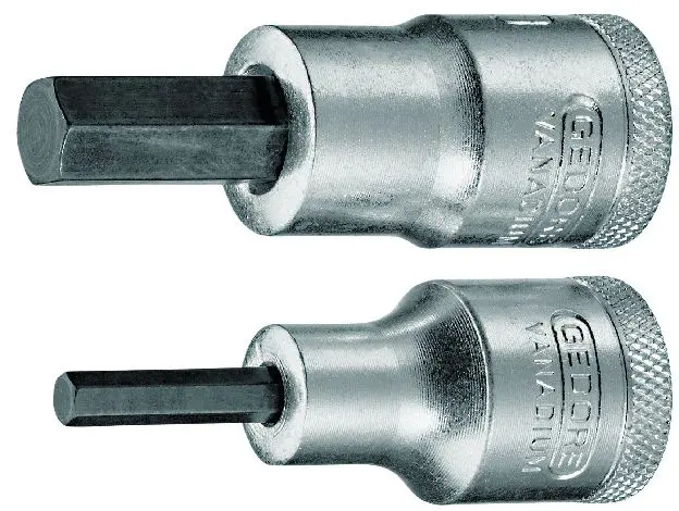 Produktfoto 1 von Gedore 1/2 in 5 mm Sechskant Schraubbit, Vierkant Vanadium Stahl, 1-teilig, 60 mm