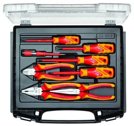 Produktfoto 1 von Gedore VDE 1000V zugelassen Elektriker-Werkzeugsatz Werkzeugsatz, Tasche 8-teilig