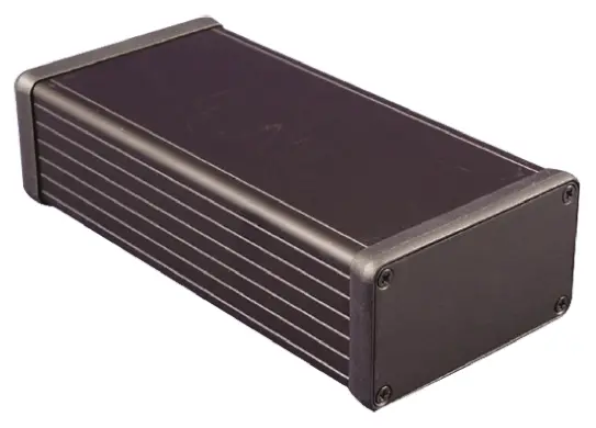 Produktfoto 1 von Hammond 1455; Gehäuse; Aluminium; Schwarz IP54 Breite 78 mm Höhe 43 mm Länge 160 mm