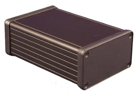 Produktfoto 1 von Hammond 1455; Gehäuse; Aluminium; Schwarz IP54 Breite 78 mm Höhe 27 mm Länge 160 mm