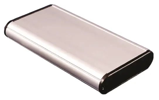 Produktfoto 1 von Hammond 1455; Gehäuse; Aluminium; Silber IP54 Breite 72 mm Höhe 19 mm Länge 121 mm
