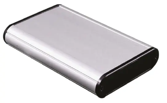 Produktfoto 1 von Hammond 1455; Gehäuse; Aluminium; Silber IP54 Breite 72 mm Höhe 19 mm Länge 101 mm