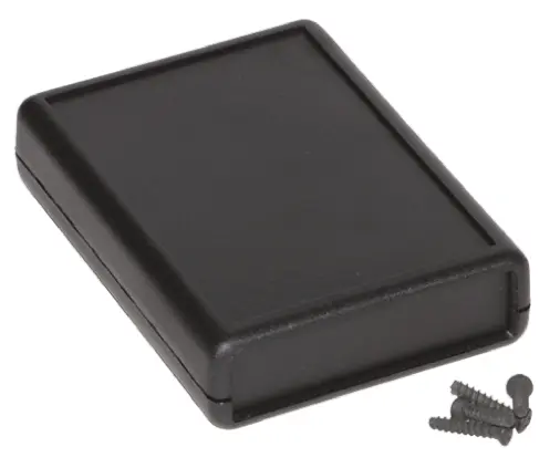 Produktfoto 1 von Hammond, Gehäuse, Schwarz, ABS, IP54 21 mm, 91 mm, 66 mm, 1593