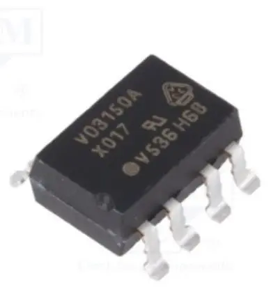 Produktfoto 1 von Vishay VO Oberfläche 2 Optokoppler DC-In, 8-Pin SMD, Isolation 5300 V eff.
