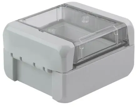 Produktfoto 1 von Bopla Bocube; Gehäuse; Polycarbonat; Hellgrau; IK07 IP66, IP68 Breite 80 mm Höhe 47 mm Länge 89 mm