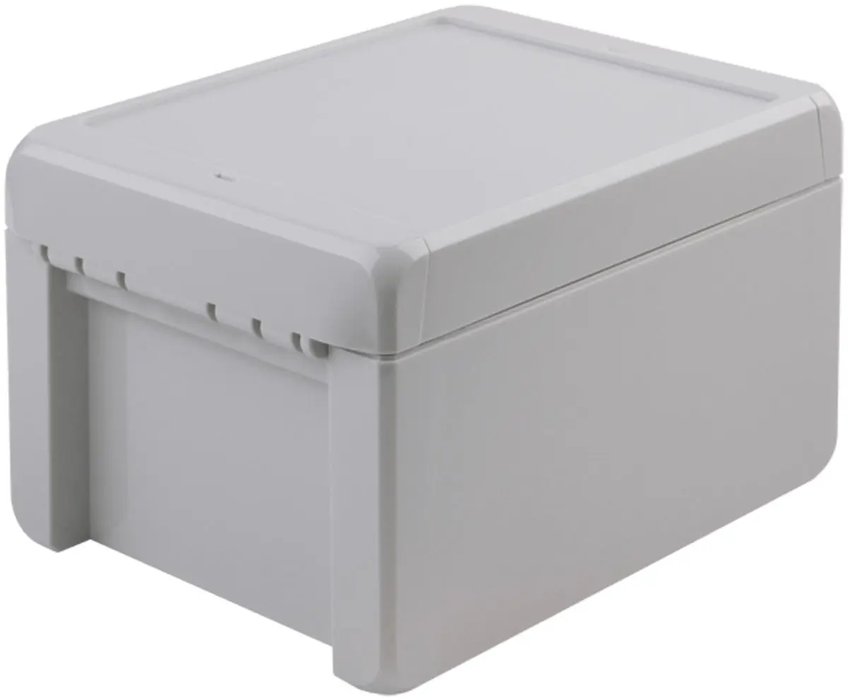 Produktfoto 1 von Bopla Bocube; Gehäuse; Polycarbonat; Hellgrau Geflanscht; IK07 IP66, IP68 Breite 125 mm Höhe 90 mm Länge 151 mm