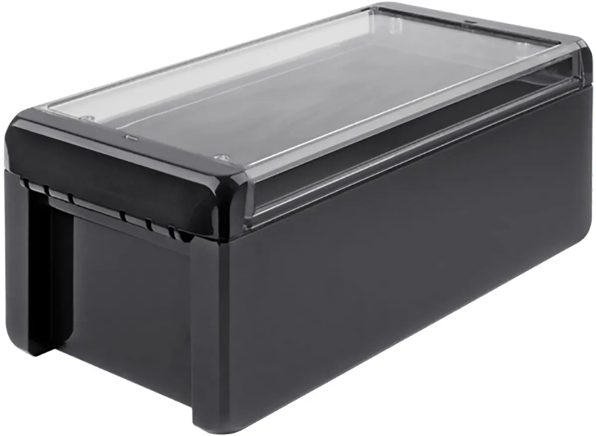 Produktfoto 1 von Bopla Bocube; Gehäuse; Polycarbonat; Graphitgrau; IK07 IP68, IP66 Breite 125 mm Höhe 90 mm Länge 231 mm