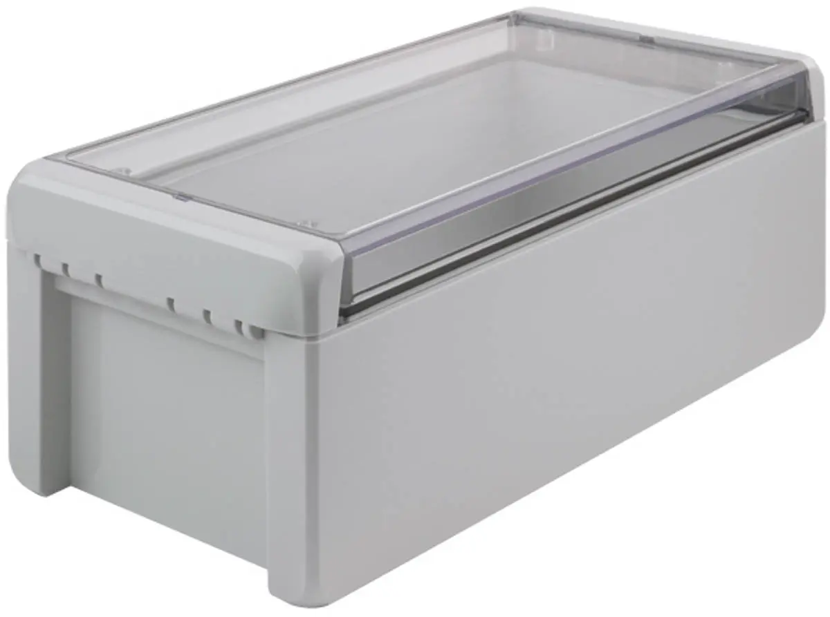 Produktfoto 1 von Bopla Bocube; Gehäuse; Polycarbonat; Hellgrau; IK07 IP68, IP66 Breite 125 mm Höhe 90 mm Länge 231 mm