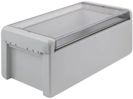 Produktfoto 1 von Bopla Bocube; Gehäuse; Polycarbonat; Hellgrau; IK07 IP68, IP66 Breite 125 mm Höhe 90 mm Länge 231 mm