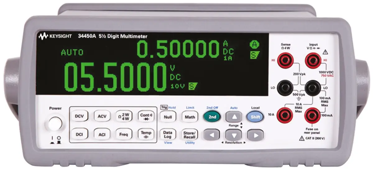 Produktfoto 1 von Keysight Technologies Truevolt 34450A Werkbank Digital Multimeter Echteffektivwert, CAT I, CAT, 100 mΩ