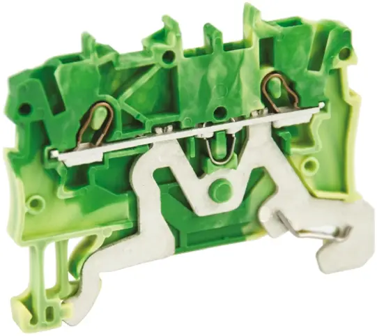 Produktfoto 1 von WAGO Schutzleiterklemme 1 Grün, Gelb, 1 mm², 800 V Zugfederklemme IECEx/ATEX