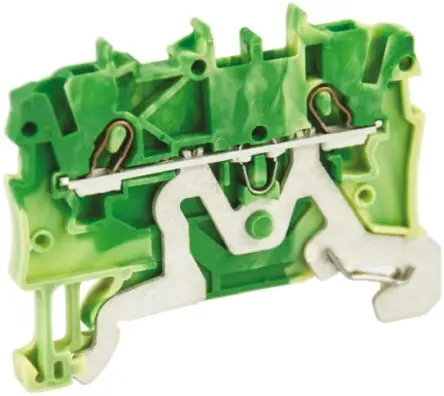 Produktfoto 1 von WAGO Schutzleiterklemme 1 Grün, Gelb, 1mm², 800V Zugfederklemme IECEx/ATEX