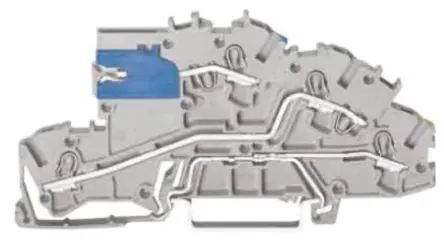 Produktfoto 1 von WAGO Mehrstufiger Anschlussklemmenblock 3 Grau, 2.5mm², 400V Zugfederklemme