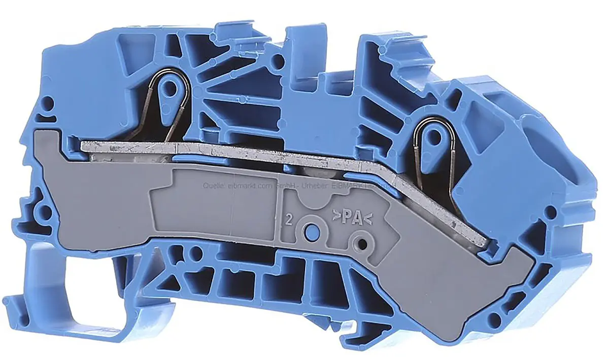 Produktfoto 1 von WAGO Anschlussklemmenblock 1 Blau, 16mm², 800V Zugfederklemme