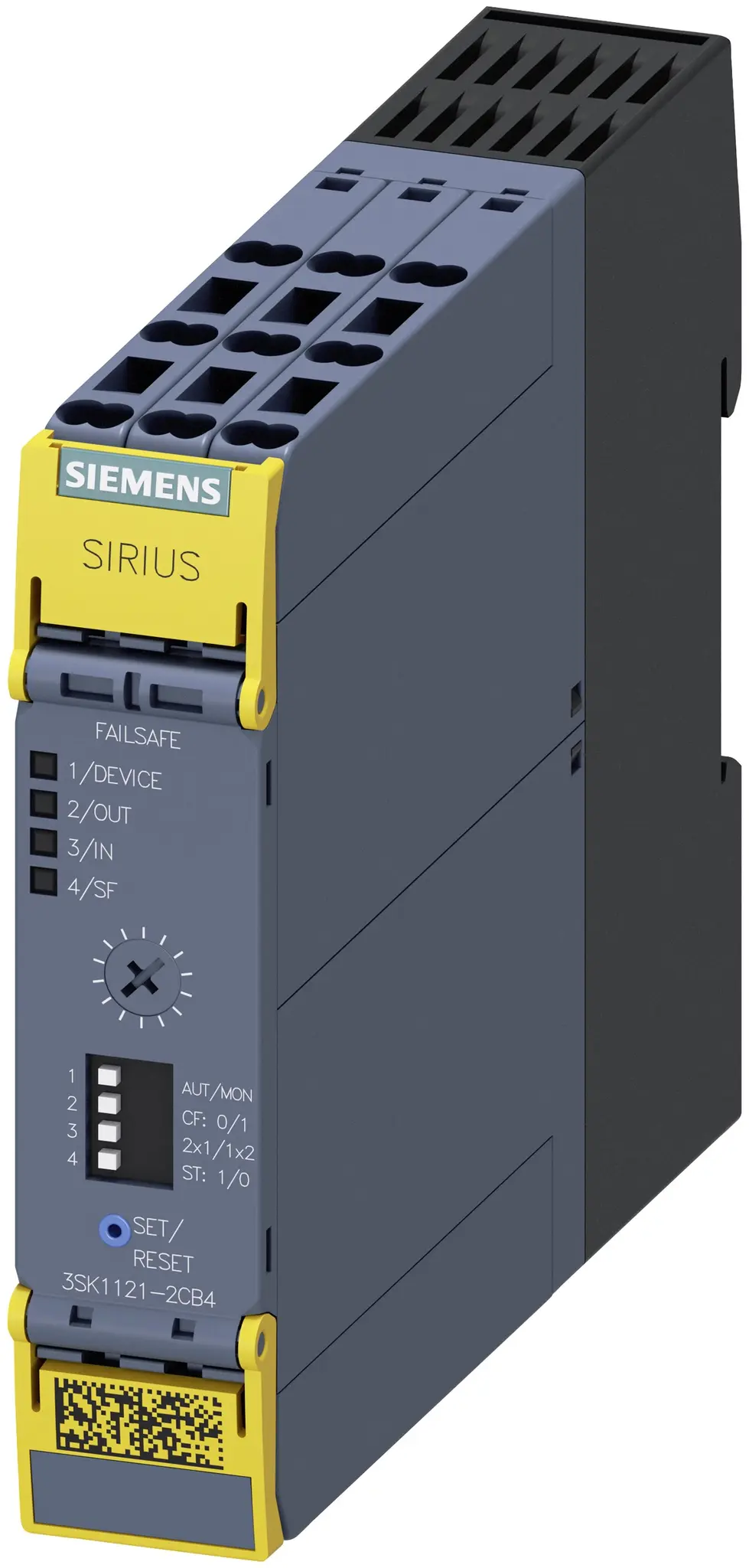 Produktfoto 1 von Siemens 3SK1 Sicherheitsrelais, 24V dc, 1-Kanal, 4 Sicherheitskontakte Zeitverzögert, 4 ISO 13849-1, Automatisch,