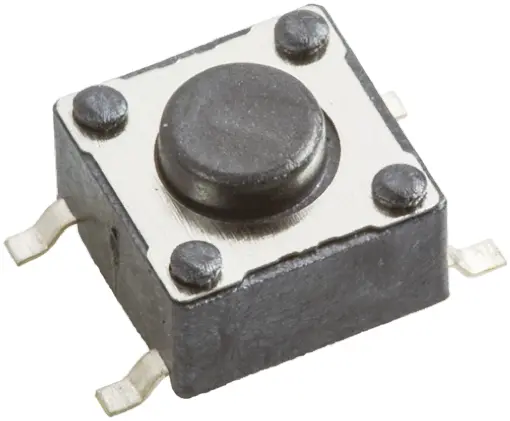 Produktfoto 1 von Würth Elektronik Taster SPST, Lötanschluss 50 mA @ 12 V dc Tastend 0.9mm Taster Schwarz, 6.2 x 6.2mm B. 6.2mm L. 6.2mm