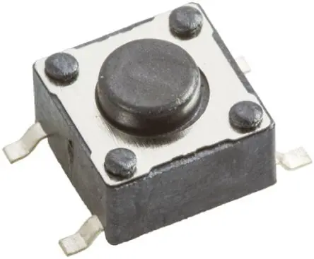 Produktfoto 1 von Wurth Elektronik Taster SPST Taster, Lot 50mA Tastend 0.9 mm Schwarz Oberfläche B. 6.2mm L. 6.2 mm