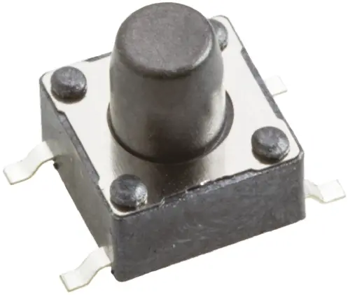 Produktfoto 1 von Würth Elektronik Taster SPST, Lötanschluss 50 mA @ 12 V dc Tastend 3.6mm Taster Schwarz, 6.2 x 6.2mm B. 6.2mm L. 6.2mm