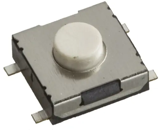 Produktfoto 1 von Würth Elektronik Taster SPST, Lötanschluss 50 mA @ 12 V dc Tastend 0.5mm Taster Weiß, 6.2 x 6.2mm B. 6.2mm L. 6.2mm