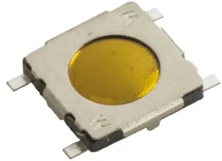 Produktfoto 1 von Wurth Elektronik Taster SPST Taster, Lot 20mA Tastend Gelb Oberfläche B. 5mm L. 5 mm