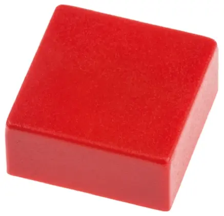 Produktfoto 1 von Wurth Elektronik Taktschalter-Kappe Rot, für WS-TSW-Serie mit quadratischem Betätigungselement